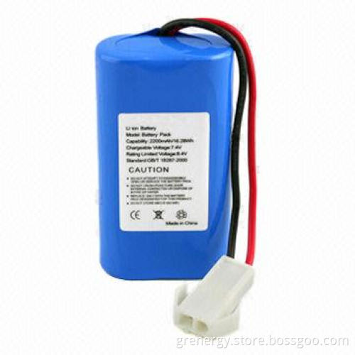 7.4V/2,200mAh Li-ion Rechargeable Battery Pack, UL, CE, RoHS Approvals, High Quality and Efficiency
